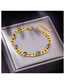 Fashion Necklace+bracelet Titanium Steel Round Eye Necklace Bracelet Set
