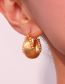 Fashion Gold Stainless Steel Gold Plated Brushed Basketball Earrings