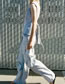 Fashion Cowboy Mid-rise Cargo Multi-pocket Denim Trousers