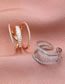 Fashion Silver Alloy Inlaid Zirconium Layer Ring