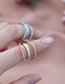 Fashion Gold Alloy Inlaid Zirconium Layer Ring