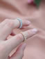Fashion Silver Alloy Inlaid Zirconium Geometric Ring