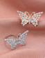 Fashion Silver Alloy Inlaid Zirconium Butterfly Ring
