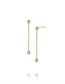 Fashion Gold-turquoise Metal Set Turquoise Tassel Earrings