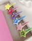 Fashion Purple Five-pointed Star Resin Star Hairpin