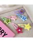 Fashion Pink Five-pointed Star Resin Star Hairpin