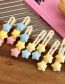 Fashion B Blue And Yellow Two Stars Plastic Star Hairpin