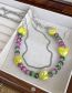 Fashion Color Glass Beaded Heart Necklace
