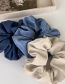 Fashion Dark Blue Fabric Pleated Scrunchie