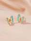 Fashion Gold Alloy Oil Painting Butterfly Stud Earrings