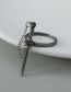 Fashion Silver Alloy Cross Sword Chain Ring