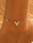 Fashion 4# Stainless Steel Love Anklet