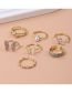 Fashion 5# Copper Oil Drip Geometric Split Ring
