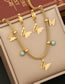 Fashion 1# Necklace Titanium Steel Blue Pine Butterfly Necklace