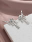 Fashion Silver Alloy Diamond Lava Stud Earrings