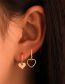 Fashion Silver Alloy Asymmetric Heart Hoop Earrings