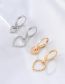 Fashion Silver Alloy Asymmetric Heart Hoop Earrings