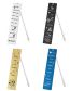 Fashion 18 Single-sided Bright Blue Metal Lettering Rectangular Bookmark