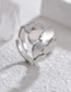 Fashion Silver Titanium Geometric Split Ring