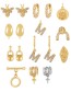 Fashion Golden 1 Copper Inlaid Zircon Letter M Pendant Accessory