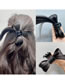 Fashion Solid Color Natural Black Acrylic Wig Bow Clip