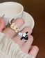 Fashion Open Ring-brown-dog Cartoon Dripping Oil Animal Open Ring