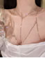Fashion 2# Chest Chain - Silver Alloy Diamond Prong Chain Body Chain