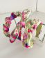 Fashion Floral Large Intestine Rings Fabric Print Pleated Scrunchie