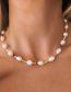 Fashion Gold Rice Bead Pearl Beaded Necklace