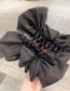 Fashion Black Bright Silk Bow Grab Clip