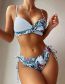 Fashion 2# Polyester Print Tie Swimsuit
