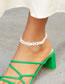 Fashion White Pearl And Beaded Braided Anklet