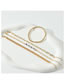Fashion Gold Alloy Geometric Alphabet Bead Chain Bracelet Set