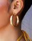 Fashion Gold Metal Round Earrings