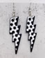 Fashion 5# Acrylic Double-sided Printing Lightning Earrings