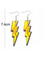 Fashion 1# Acrylic Double-sided Printing Lightning Earrings