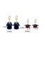 Fashion 10# Alloy Dripping Oil Dr Cap Bachelor Uniform Earrings Earrings