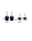 Fashion 4# Alloy Dripping Oil Dr Cap Bachelor Uniform Earrings Earrings