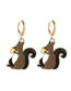 Fashion 1# Alloy Drip Oil Squirrel Pinecone Earrings Earrings