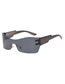 Fashion Silver Frame Transparent Film Pc Frameless One-piece Sunglasses