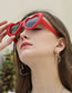 Fashion Big Red Gray Slice Pc Heart Sunglasses