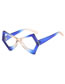 Fashion Two Blue And White Slices Pc Irregular Large Frame Flat Mirror
