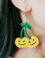 Fashion Silver Acrylic Pumpkin Earrings