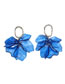 Fashion Blue Acrylic Diamond Petal Earrings