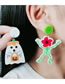 Fashion 1# Acrylic Skull Flower Earrings