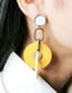 Fashion Color Acrylic Geometric Hoop Earrings