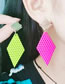 Fashion Pink Acrylic Rhombus Mesh Earrings