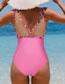 Fashion As Shown In The Picture Polyester Leopard-panel Swimsuit