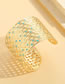 Fashion Gold Metal Geometric Polka Dot Cutout Bracelet