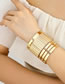 Fashion Gold Metal Geometric Line Cutout Bracelet
